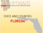 Florida – State Boundary and Counties in PowerPoint Vector