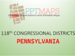 Pennsylvania- 118th Congressional District Boundaries in PowerPoint Vector