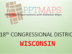 Wisconsin- 118th Congressional District Boundaries in PowerPoint Vector