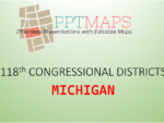 Michigan – 118th Congressional District Boundaries in PowerPoint Vector