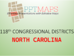 North Carolina – 118th Congressional District Boundaries in PowerPoint Vector
