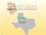 Texas – State Boundary and Counties in PowerPoint Vector
